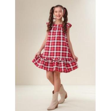 Imagem de Vestido Lara Infantil Arco Íris E Nuvens Roxo Babado Luxo - Se Tu Benç