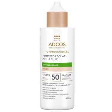 Imagem de Protetor Solar Facial Antioleosidade com Cor Adcos - Aqua Fluid FPS50 Peach-Unissex