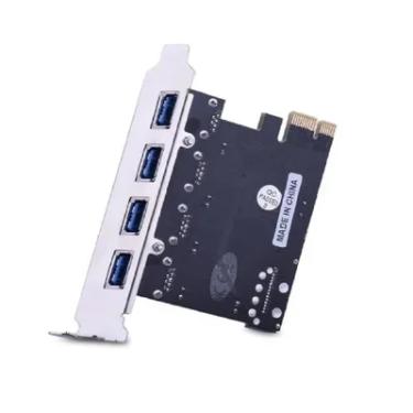 Imagem de Placa Com Usb 3.0 E 4 Portas Até 5gbps Pci-express 1x Pci-e Knup - Kp-t102