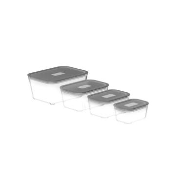 Imagem de Kit de Potes de Vidro Hermético Ou 4 Peças Linha Fresh Lock