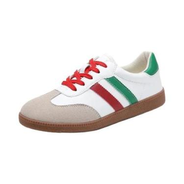 Imagem de Tênis Casuais Femininos Brancos Com Solado Macio E Respirável, Sapatos