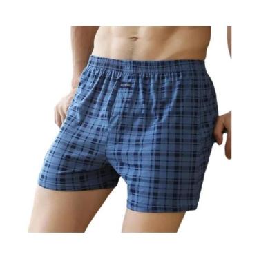 Imagem de Cuecas Boxer Masculinas plus Size De Algodão Respirável Com Estampa Xa