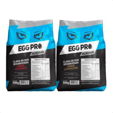 Imagem de Albumina Desidratada Kit 2 Sabores Variados 1kg Proteína Pura - Protei