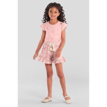 Imagem de Conjunto infantil menina com florzinhas Mundi-Feminino