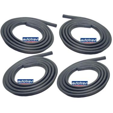 Imagem de Kit 4 Borrachas Portas Fox Ecosport Palio Siena Punto Sandero Novo Ka 