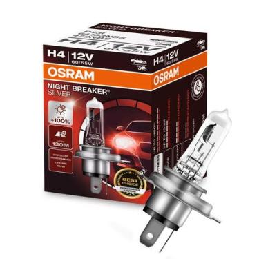 Imagem de Lâmpada Automotiva h4 Osram Night Breaker Silver 12V Farol Alto e Baix