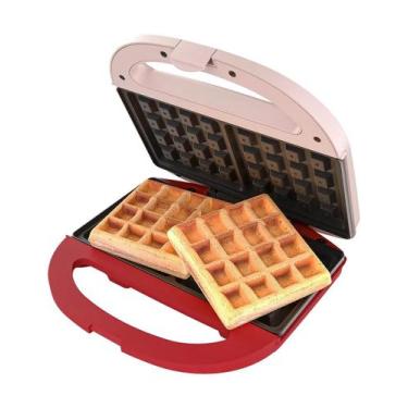 Imagem de Máquina de Waffle Cadence Waf200 Duet Rosa, 110V