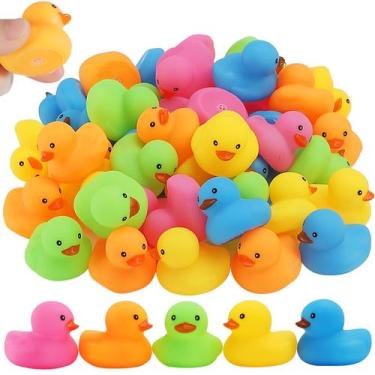Imagem de Brinquedos de banho Rubber Duck Ensbelei 50 unidades multicoloridos pa