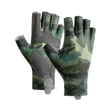 Imagem de Luvas De Pesca Sem Dedos Para Homens, Resistentes a UV, Antiderrapante