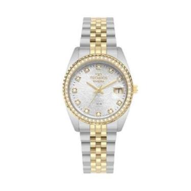 Imagem de Relógio Technos Riviera Bicolor Prata/dourado 2117lfs/1k Fem Prateado Dourado Prateado-...