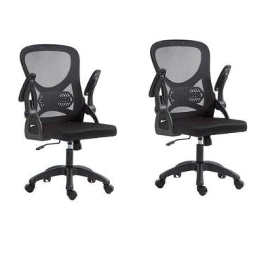 Imagem de Kit com 2 Cadeira Escritório Diretor Office Columbus com Tela Mesh - E