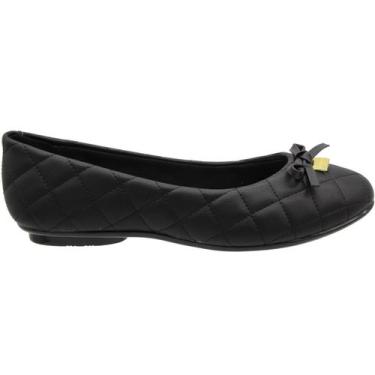Imagem de Sapatilha Moleca Napa Suprema Laços Feminino, Preto, 35