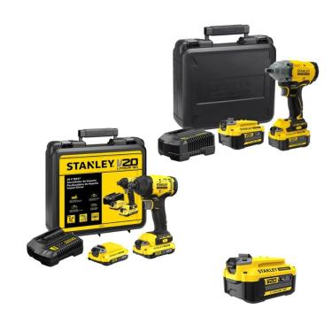 Imagem de Chave de Impacto STANLEY+ Parafusadeira + Ganhe Bateria 20V