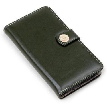 Imagem de Capa Carteira Couro Strass Oliva Para Moto G84 5G XT2347 - CELLWAY