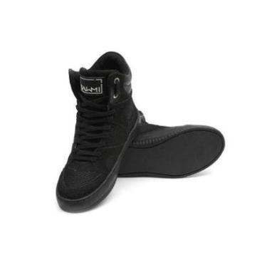 Imagem de Tênis Sneaker Feminino Cano Alto Academia Fitness Couro Legítimo-Feminino