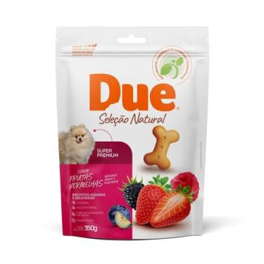 Imagem de Biscoito Due Para Cães Adultos Sabor Frutas Vermelhas 350G