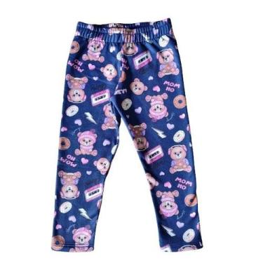 Imagem de Calça infantil abrange legging ursinho mom ho suplex power felpado - A