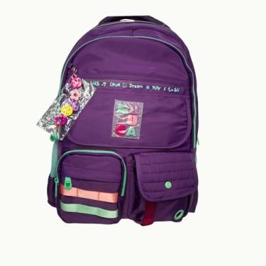 Imagem de Mochila Escolar Luluca Lulike Style Original Clio - Clio Style, Roxo