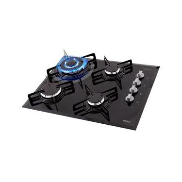 Imagem de Cooktop a Gás Philco PCT04TC 4 Bocas Vidro Temperado Tripla Chama Preto Bivolt