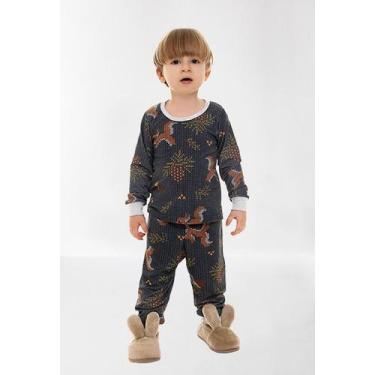 Imagem de Pijama bebe inverno familia esquilo - BOCEJINHO, 1