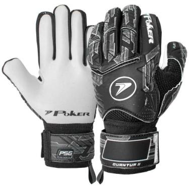 Imagem de Luva Goleiro Poker Futebol de Campo Profissional Quantum II, Pt, Ch, P