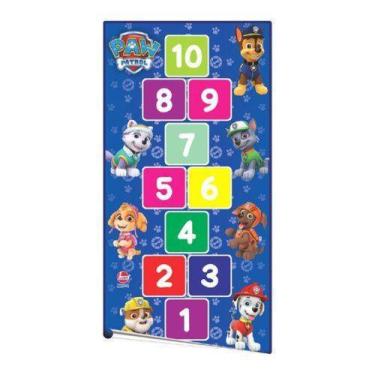 Imagem de Tapete infantil patrulha canina amarelinha colorida 140cm - Lider