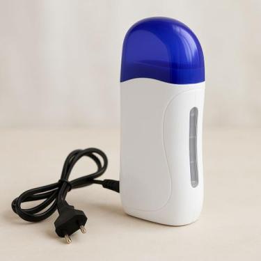 Imagem de Aquecedor Aparelho Portatil Roll-on Depilação Em Cera Azul Branco - Va