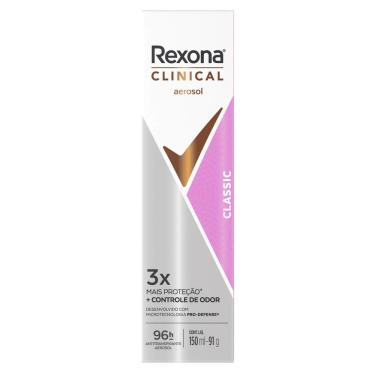 Imagem de Desodorante Antitranspirante Feminino Rexona Clinical Classic 150ml