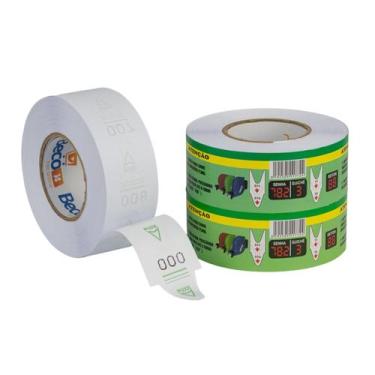 Imagem de 2 Bobina Nacional Senhas 3 Dígitos 2000 Unidades Dispensador Bico de P