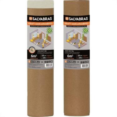 Imagem de Protecao Para Pintura Salvabras Kraft Mascaramento 0,30M X 20M P00045