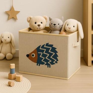 Imagem de Caixa Organizadora Cesto Baú Infantil Brinquedos Tampa Okys, Porco Esp