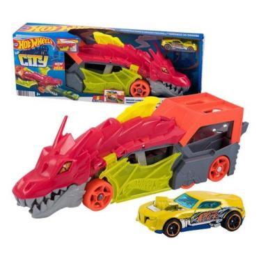 Imagem de Pista Hot Wheels City Reboque E Lançador Do Dragão - Mattel
