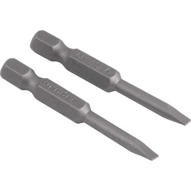 Imagem de Ponteira-bits Fenda Encaixe Sextavado 1-4 X 50 mm Cartela com 2 Peças Vonder