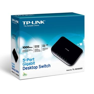 Imagem de Switch 05 Portas Tp-link Tl-sg1005d Gigabit 10/100/1000 Mbps