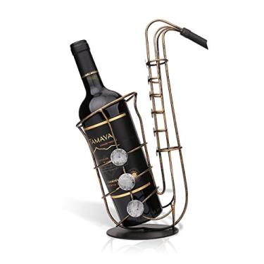 Imagem de Strachey metal vinho rack sax suporte para garrafa de vinho criativo rack de vinho bonito e prático ornamento dos ofícios Prático