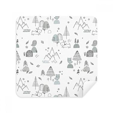 Imagem de Tecido de camurça com estampa de pássaro e estrela de grama e árvore, pacote com 2