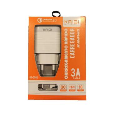 Imagem de Carregador Fonte 2 Usb + Cabo Usb V8 Turbo Padrão Kd-550S