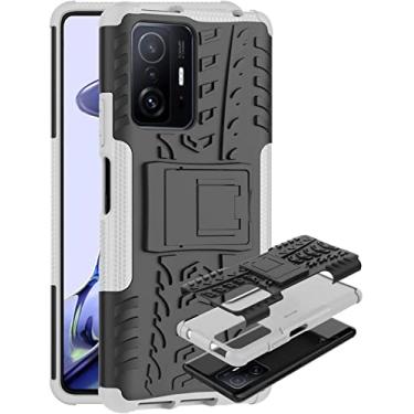 Imagem de Capa Capinha Para Xiaomi Mi 11T e 11 T Pro Case Hybrid Anti Impacto Emborrachada (Preta com branco)