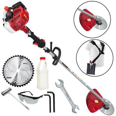 Imagem de Roçadeira Premium Kawashima KW2600T 25,4cc 2T á Gasolina Com Motor M2600 e Lâmina de Vídia Ideal Para Trabalho Pesado