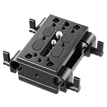 Imagem de SmallRig Placa de base para montagem de tripé de câmera com grampo de haste de 15 mm para sistema de suporte de tripé/ombro - 1798