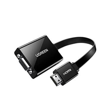Imagem de UGREEN Adaptador HDMI para VGA ativo com entrada de áudio de 3,5 mm HDMI macho para VGA fêmea até 1080P para PC laptop Ultrabook Raspberry Pi Chromebook preto