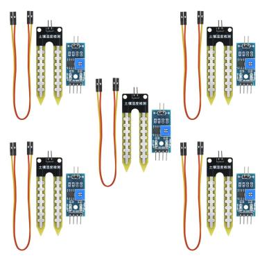 Imagem de KeeYees - Módulo de sensor de umidade de solo de alta sensibilidade com fios de pular fêmea a fêmea, módulo de sensor para sistema de irrigação para Arduino