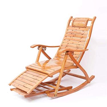 Imagem de Cadeira de balanço, espreguiçadeiras e espreguiçadeiras de madeira com almofada espreguiçadeira almofada espreguiçadeira (cor: B) pequena surpresa