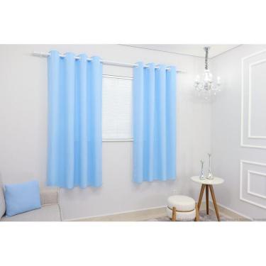 Imagem de Cortina Lana Azul-Bebê Oxford 300X180 Para Sala/Quarto