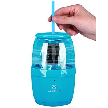 Imagem de Bestgift Apontador de Lápis Elétrico Apontador de Lápis de Encaixe Apontador de Lápis de Desenho Azul2