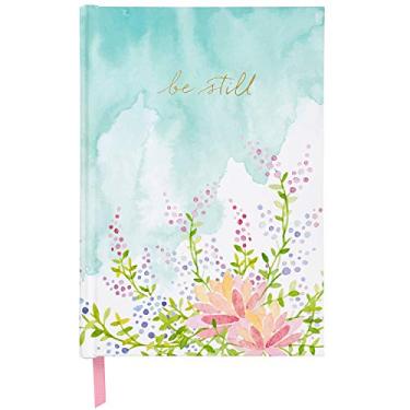 Imagem de C.R. Gibson Caderno feminino floral de capa dura "Be Still", 15 cm L x 21,6 cm C, 160 páginas