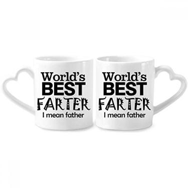 Imagem de Melhor Citação Pai Dia dos Pais Conjunto de Caneca de Porcelana Casal Copo Amante de Cerâmica Alça