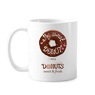 Imagem de Chocolate Donut Sobremesa Caneca de Comida Doce Cerâmica Café Porcelana Copos de Mesa