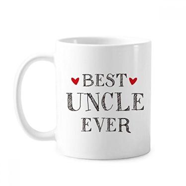 Imagem de Best uncle ever Caneca de coração cerâmica cerâmica xícara de café porcelana louça