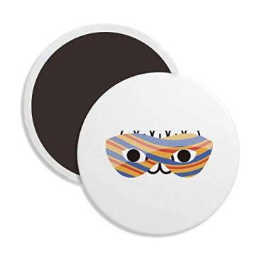 Imagem de Adorável decoração de cerâmica redonda com ímã de geladeira para festa de festival